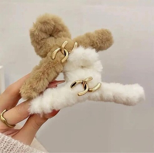 2Li peluş şık mandal toka