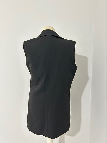 38 Beden Oversize kolsuz blazer