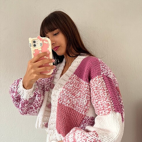 Patchwork cardigan / Kareli hırka