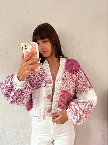 universal Beden çeşitli Renk Patchwork cardigan / Kareli hırka