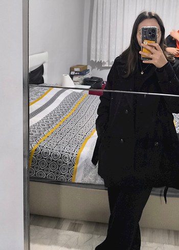 Siyah Midi kaban. - Görsel 2