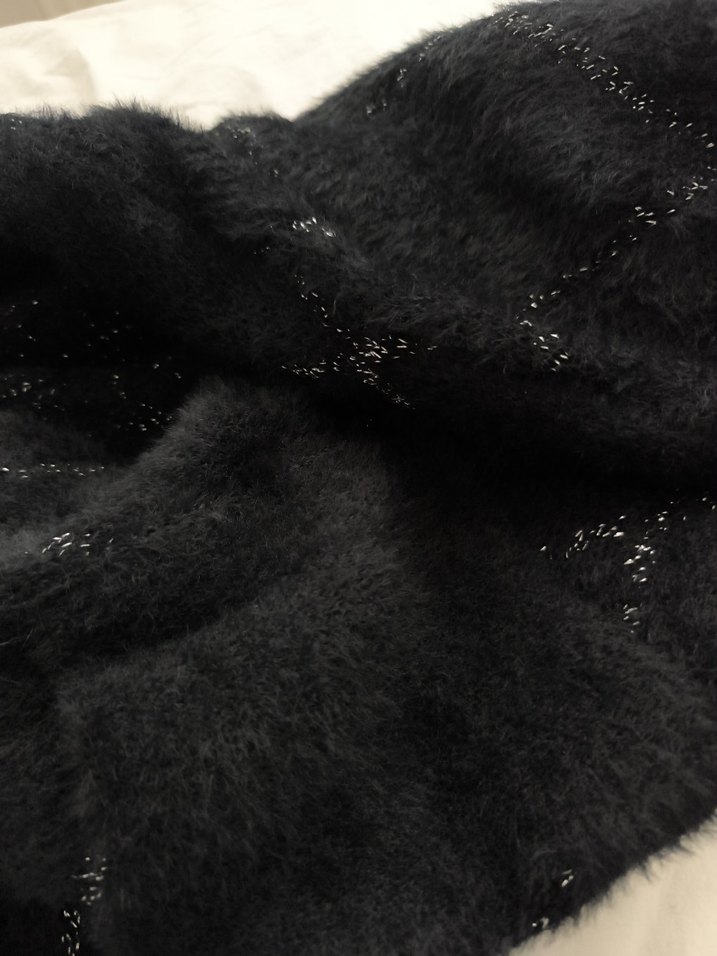 LCW siyah yünlü hırka - Görsel 2