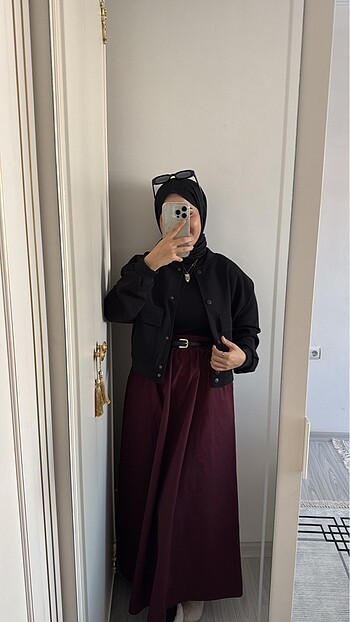 Diğer Gabardin Bordo etek