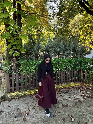 m Beden bordo Renk Gabardin Bordo etek