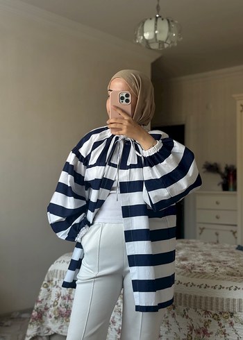Zebra Desenli Midi Kadın Tunik