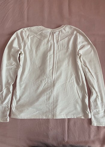 Kız Çocuk Altın Kalp Baskılı Uzun Kollu Tişört - Görsel 2