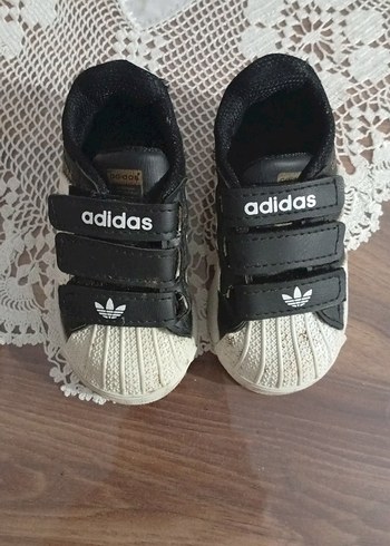 Kız ve Erkek Çocuk Siyah Beyaz Adidas Spor Ayakkabı - Görsel 3