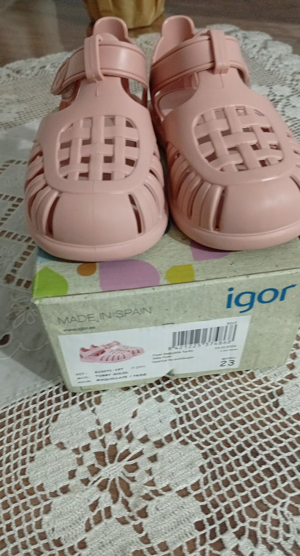 İgor Kız Çocuk Pembe Cırtlı Sandalet - Görsel 3