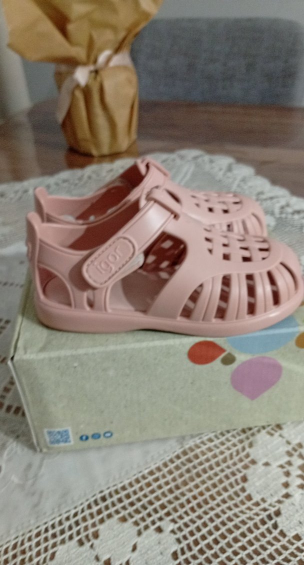 İgor Kız Çocuk Pembe Cırtlı Sandalet - Görsel 4