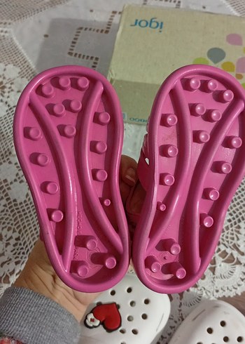 Kız Çocuk Pembe Kalp Detaylı İgor Sandalet - Görsel 5