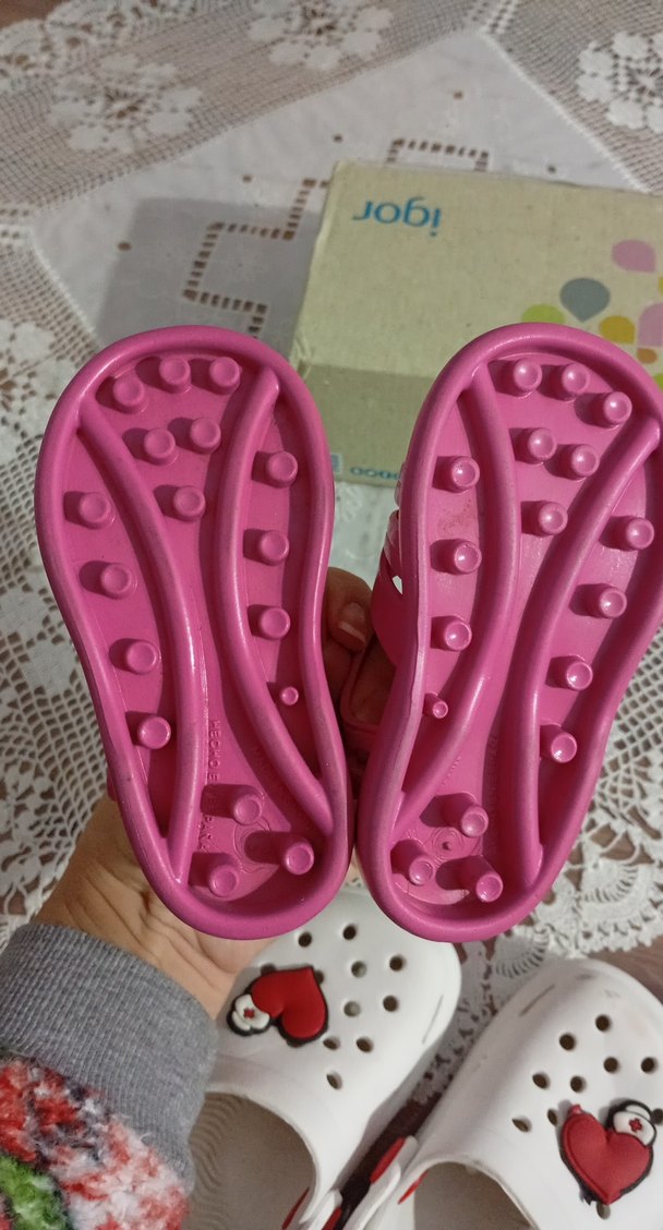 Kız Çocuk Pembe Kalp Detaylı İgor Sandalet - Görsel 5