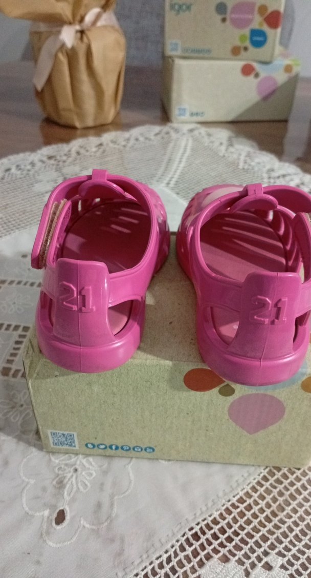 Kız Çocuk Pembe Kalp Detaylı İgor Sandalet - Görsel 4