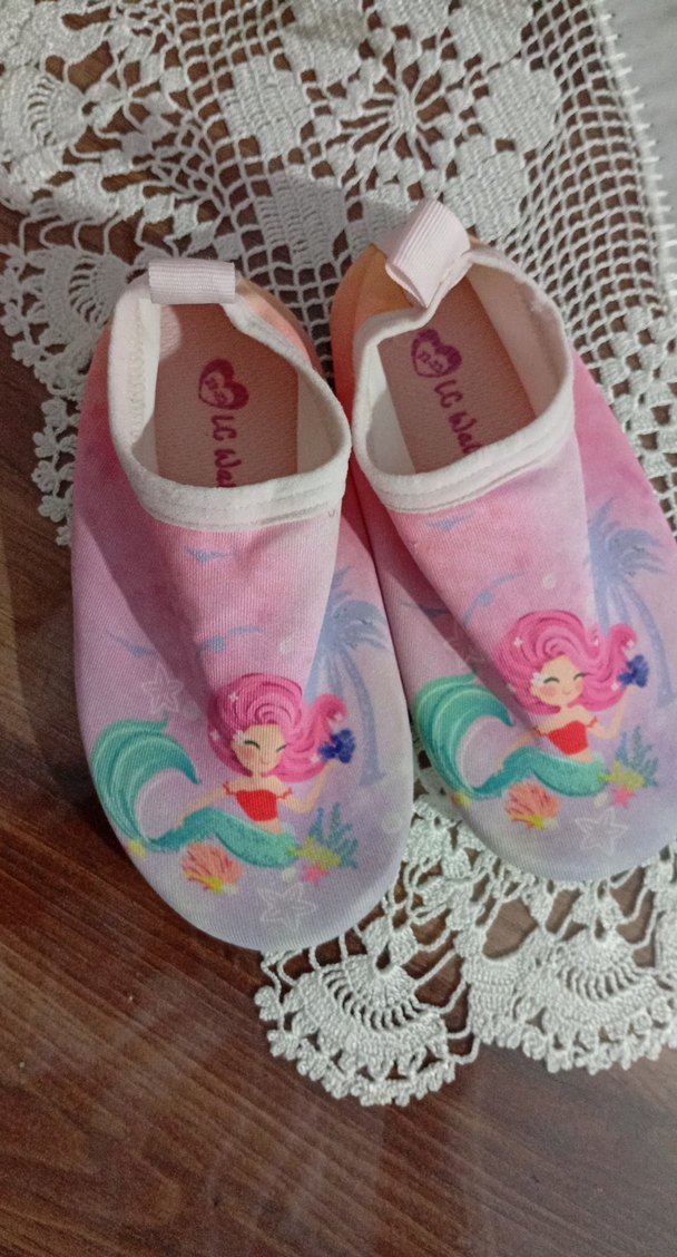 Pembe Denizkızı Desenli Kız Çocuk Deniz Ayakkabısı - Görsel 4