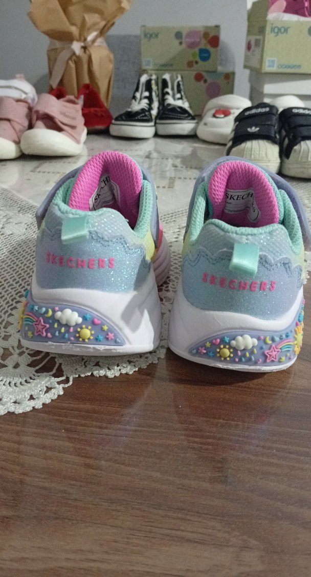 Kız Çocuk Renkli Skechers Spor Ayakkabı - Görsel 5