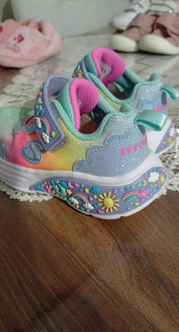 Kız Çocuk Renkli Skechers Spor Ayakkabı - Görsel 3