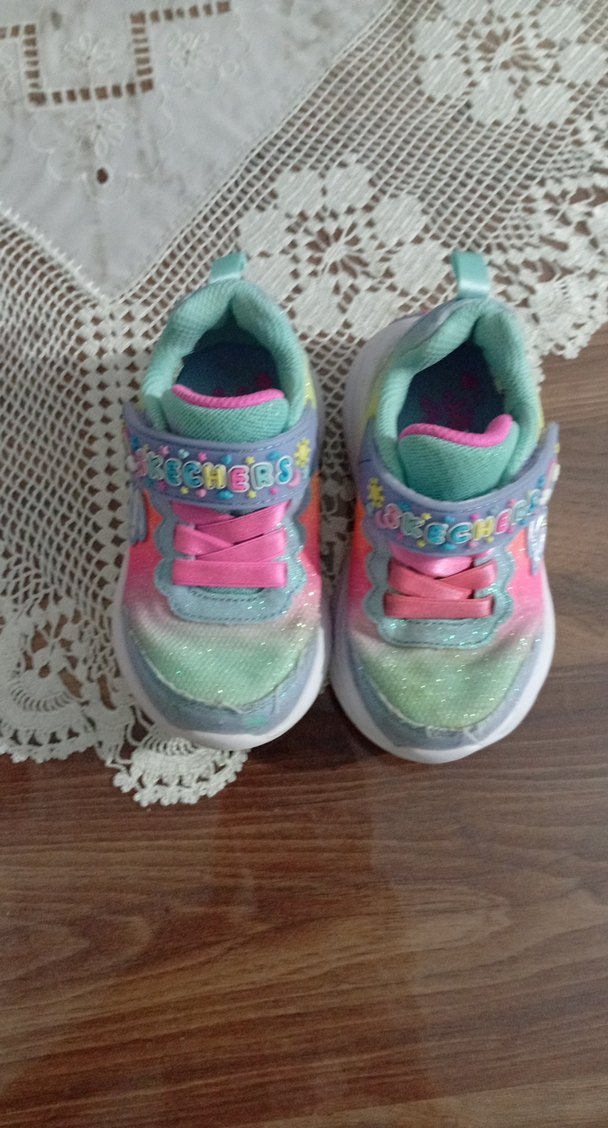 Kız Çocuk Renkli Skechers Spor Ayakkabı - Görsel 4