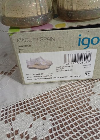 İgor Simli Şeffaf Papatya Detaylı Kız Çocuk Ayakkabı - Görsel 2