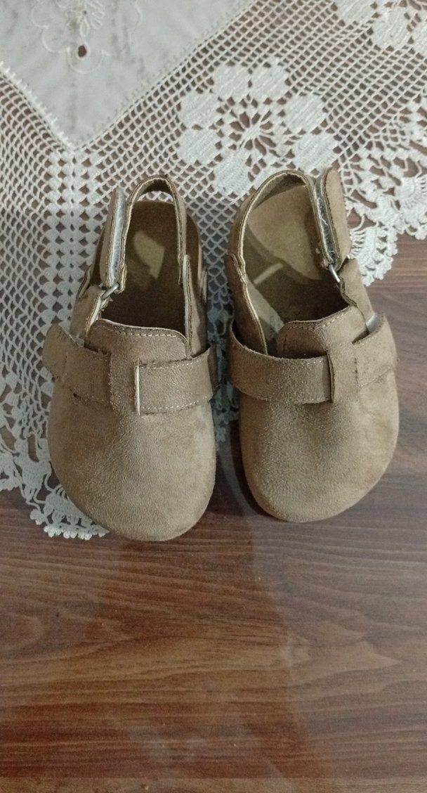 Bej  vizon Süet yazlık cırtlı kız çocuk terlik - Görsel 5