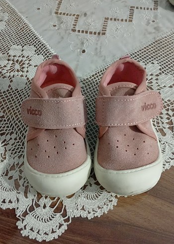 Kız Bebek İlk Adım Ayakkabısı Pembe Velcro - Görsel 2