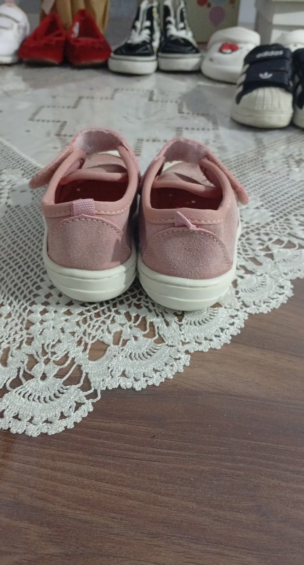 Kız Bebek İlk Adım Ayakkabısı Pembe Velcro - Görsel 4