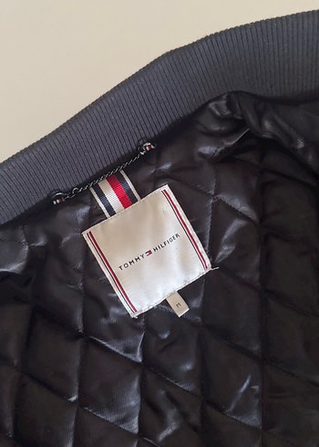 Tommy Hilfiger Gri Zebra Desenli Peluş Kadın Ceket Tommy Hilfiger