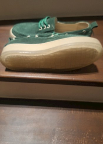 Yeşil Süet Platform Topuklu Günlük Kadın Ayakkabı - Görsel 2