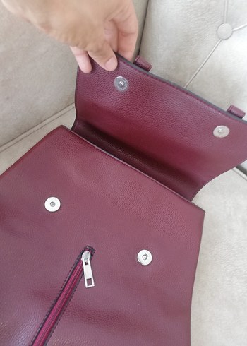 Beden bordo Renk Bordo Kadın Deri Sırt Çantası