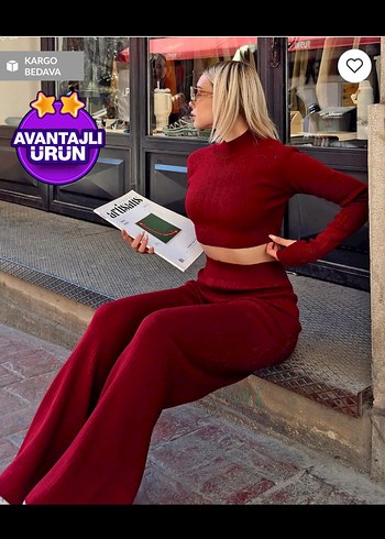 Bordo Kadın Eşofman Takımı