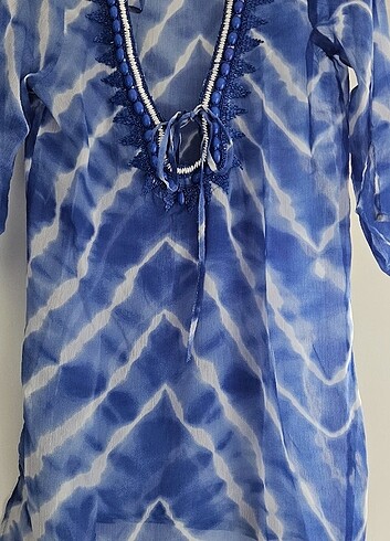 Ön kısmı boncuk detaylı Pareo  - Görsel 4