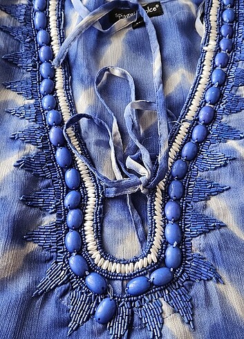 Ön kısmı boncuk detaylı Pareo  - Görsel 5