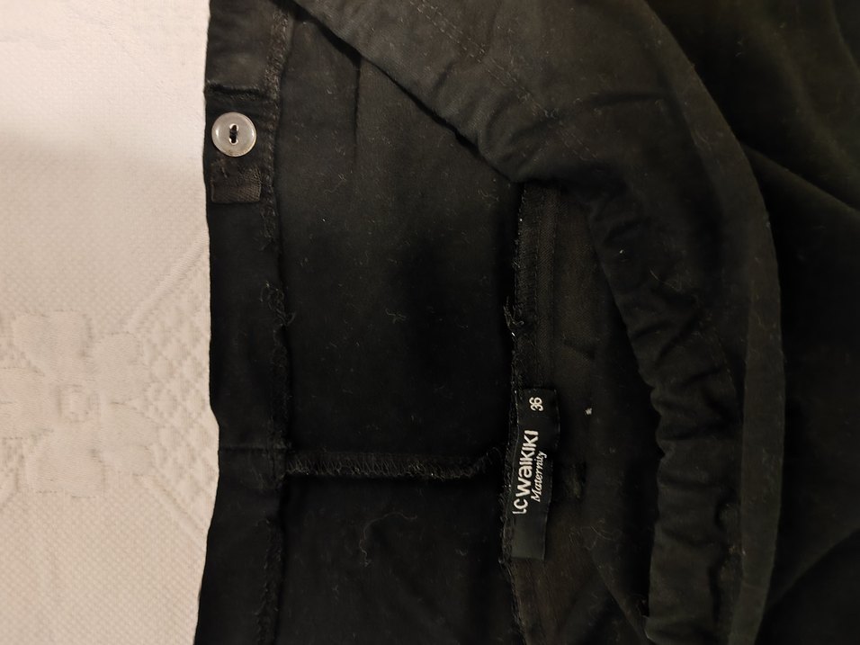 Siyah Slim Fit Hamile Pantolonu - Görsel 3