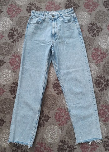 Zara Zara Açık Mavi Mom Jean