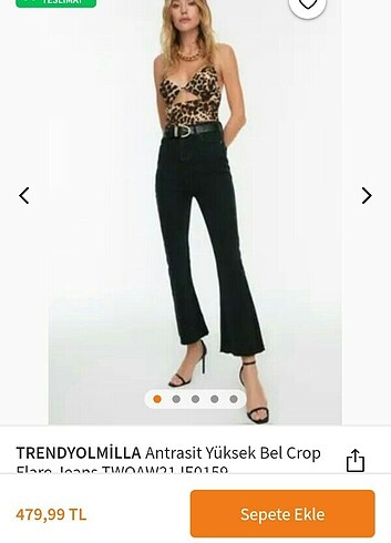 Trendyolmilla Antrasit Renk Jean