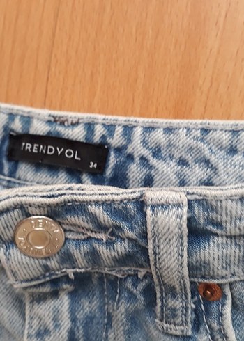 34 Beden mavi Renk Trendyolmilla Wide Leg Jean