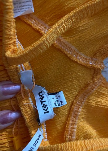 Koton Sarı Parlak Minimalist Bralet