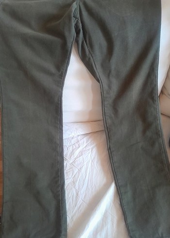 42 Beden haki Renk Lee Cooper Bayan Pamuklu yesil kot Pantolon