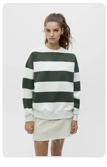 PULL&BEAR ÇİZGİLİ SWEATSHİRT