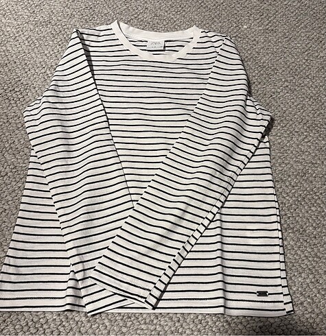 Zara uzun kollu çizgili tshirt 9-10 yaş