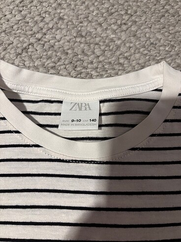10 Yaş Beden Zara uzun kollu çizgili tshirt 9-10 yaş