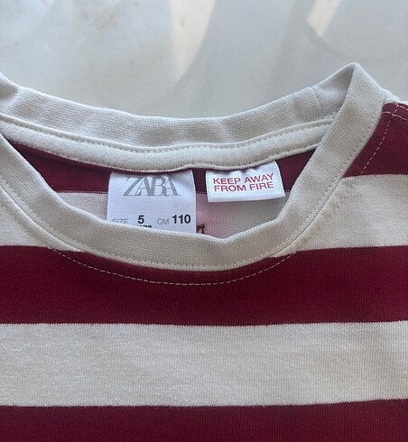 Zara Zara erkek çocuk çizgili uzun kollu tshirt
