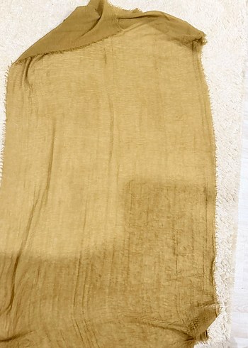 Bej Keten Kadın Şal - Görsel 5