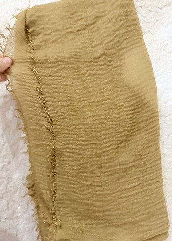 Bej Keten Kadın Şal - Görsel 3