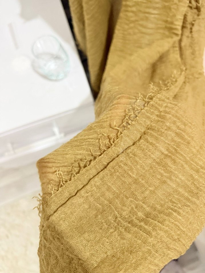 Bej Keten Kadın Şal - Görsel 4