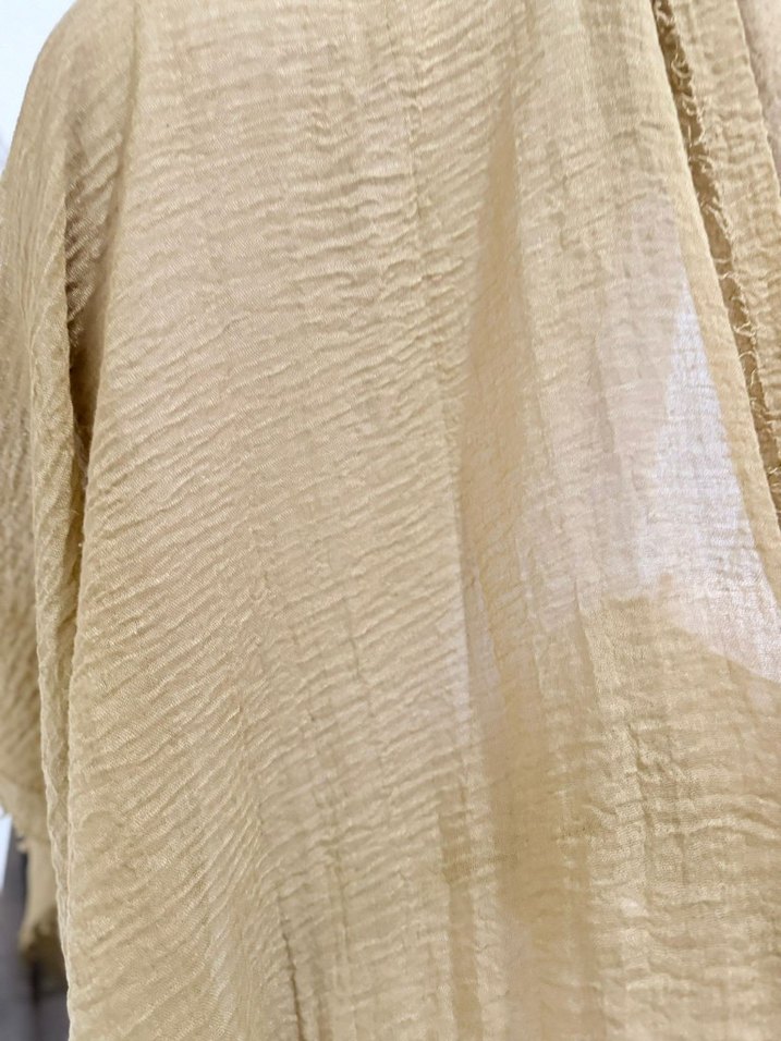 Bej Keten Kadın Şal - Görsel 2