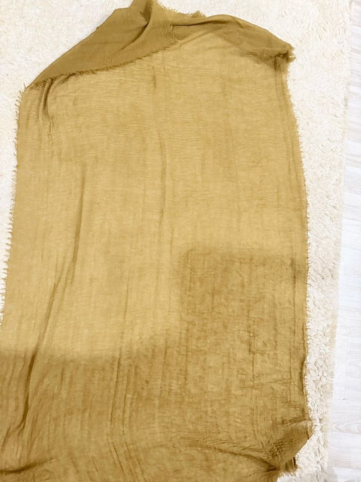 Bej Keten Kadın Şal - Görsel 5