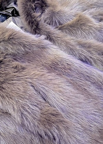 Gri Kadın Suni Kürk Detaylı Uzun Kolsuz - Görsel 2