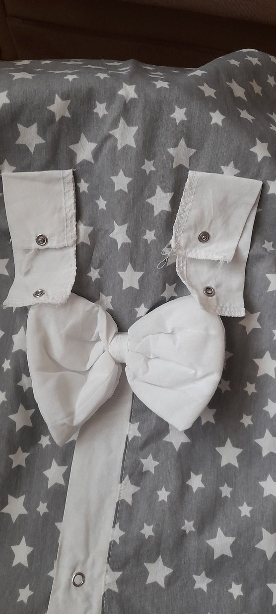 Yıldız Desenli Gri Bebek puset örtüsü - Görsel 3