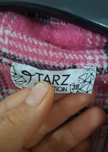 Düğmeli Pembe Ekose Uzun Kollu Gömlek - Görsel 3