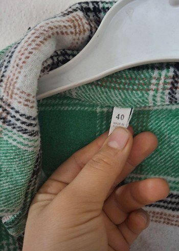 Yeşil Ekoseli Kadın Pamuklu Gömlek - Görsel 3