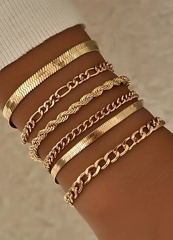 Gold bileklik set (6adet)